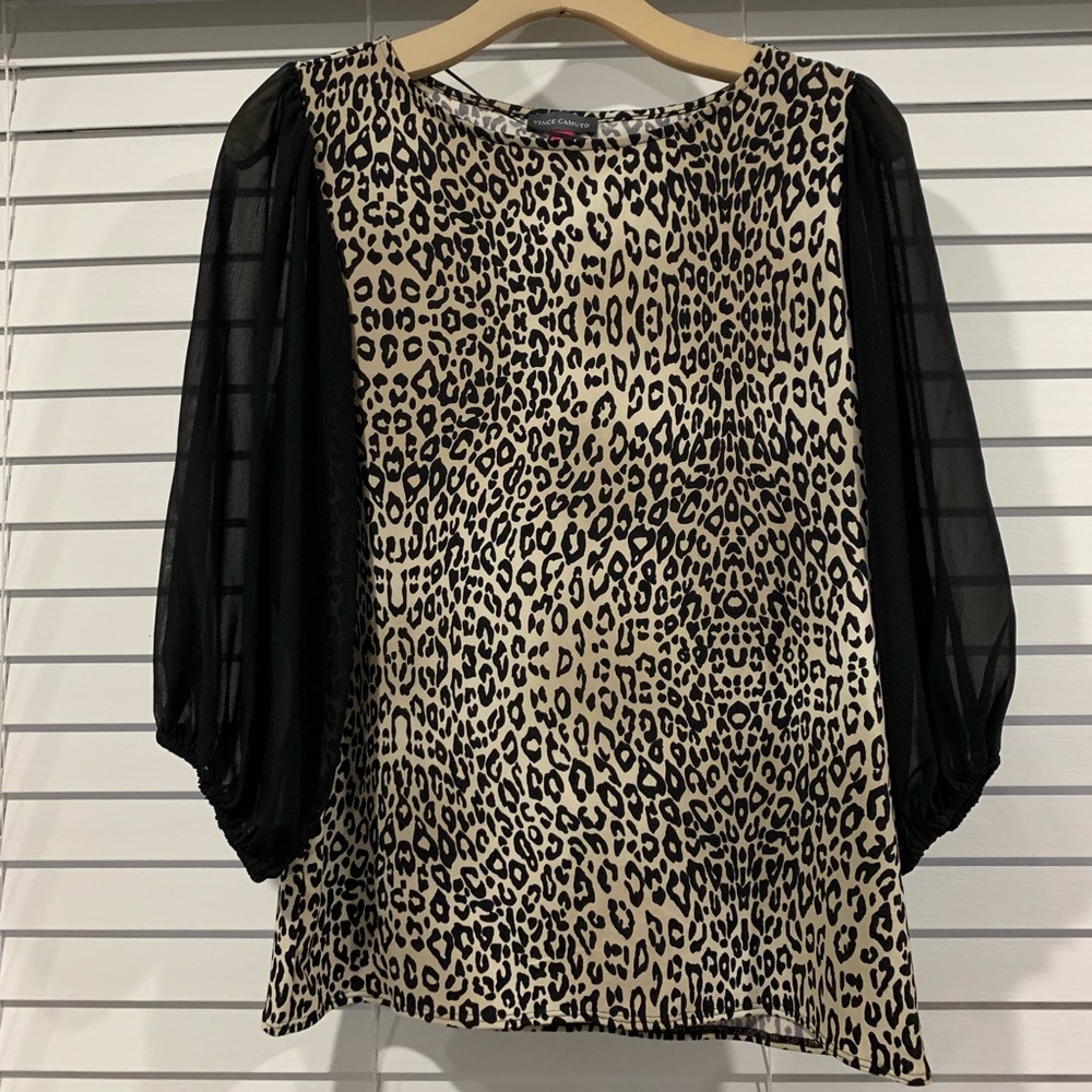 Vince Camuto, Cheetah Print Blouse - M (NWOT)